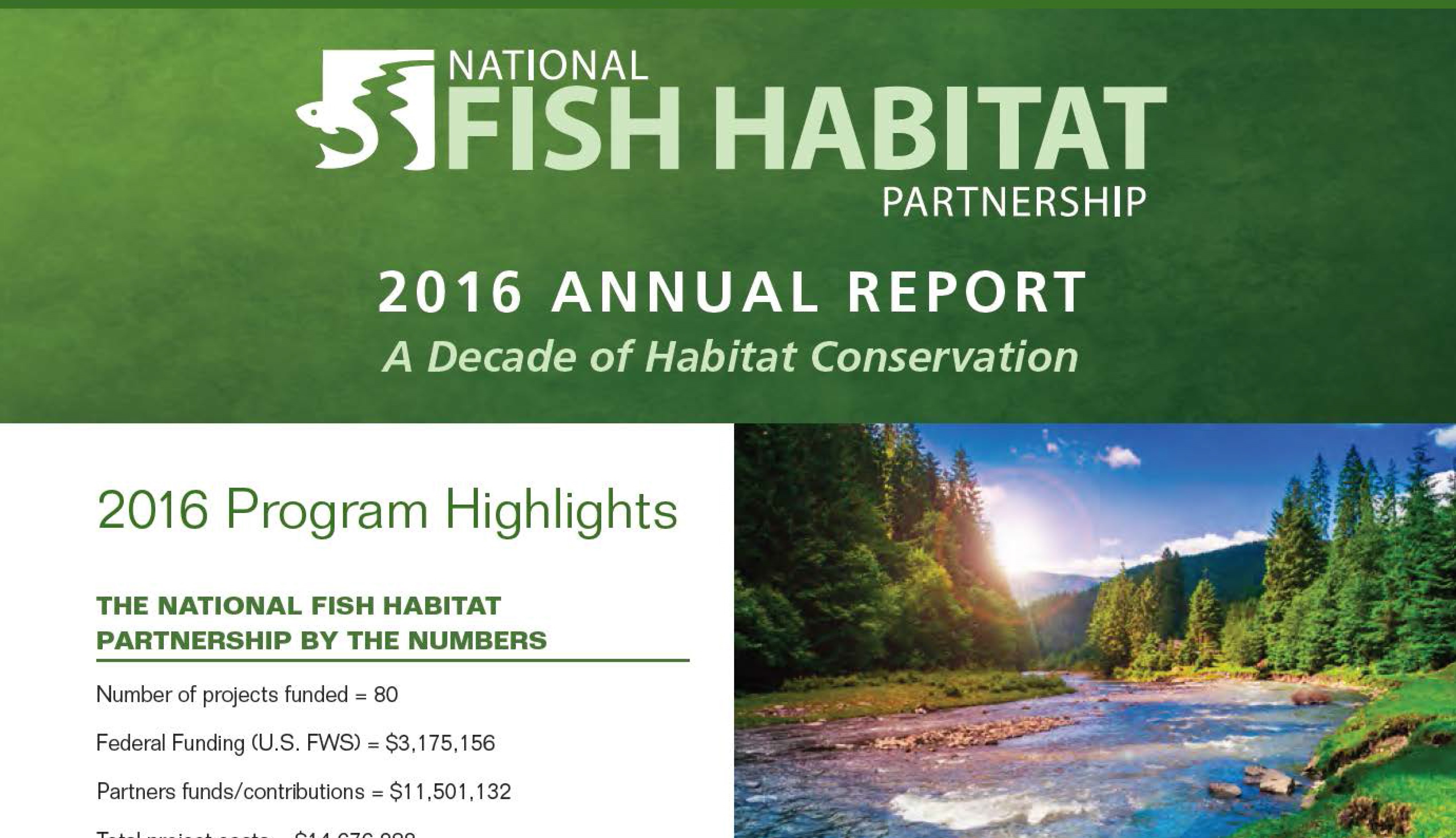 National Fish Habitat Partnership Annual Report Available Now