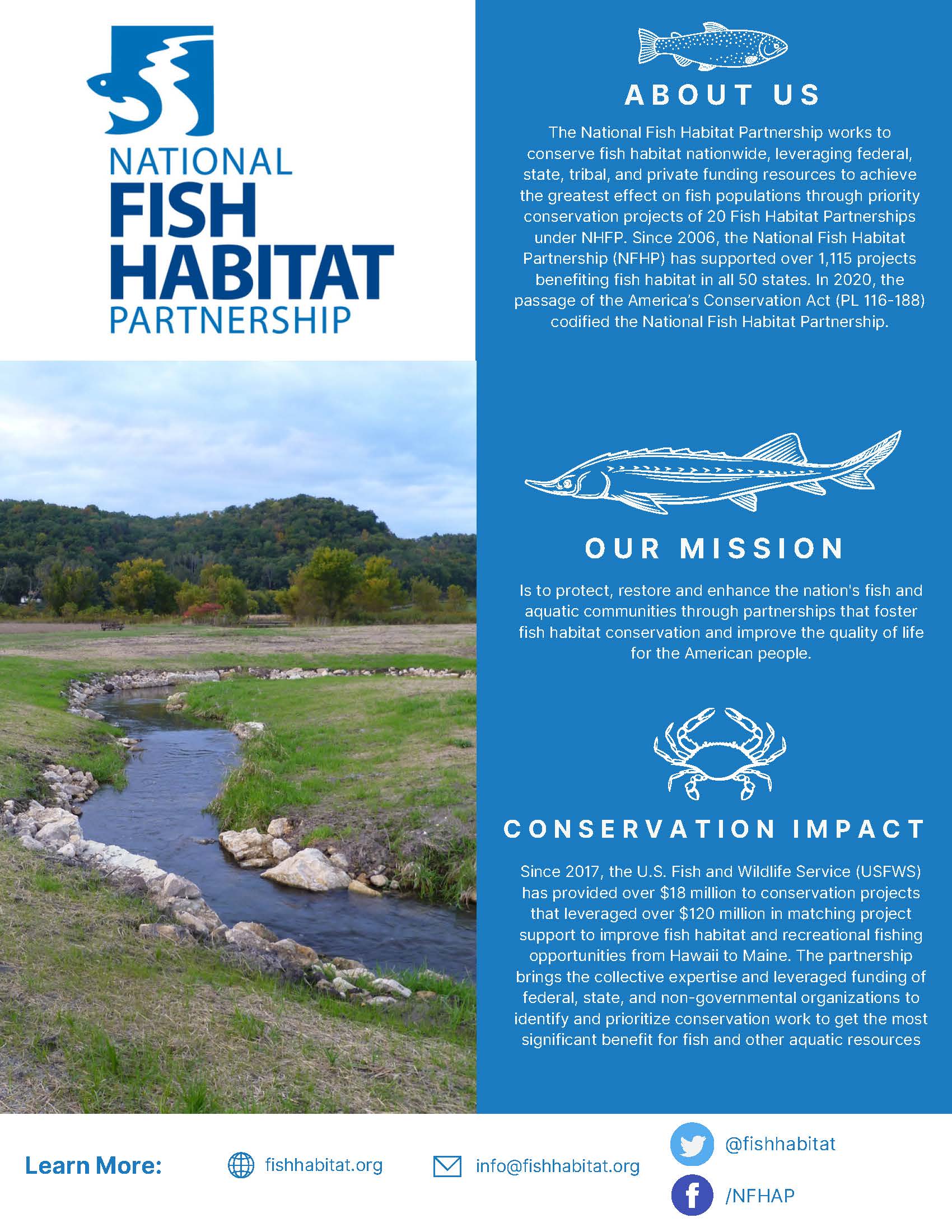National Fish Habitat Partnership Releases Updated Fact Sheet