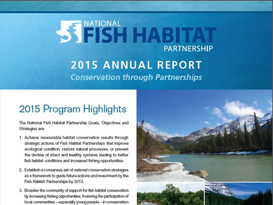 National Fish Habitat Partnership 2015 Annual Report