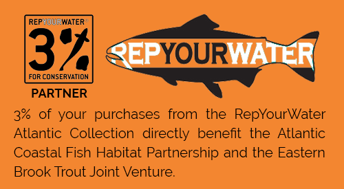 3% of your purchases from the RepYourWater Atlantic Collection directly benefit the Atlantic Coastal Fish Habitat Partnership and the Eastern Brook Trout Joint Venture.